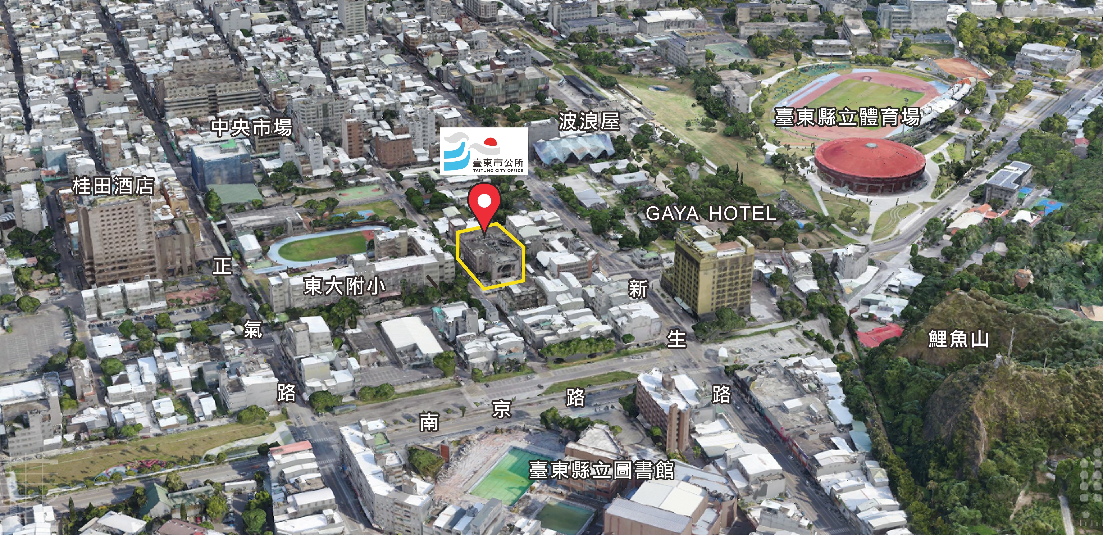 臺東市公所空間位置圖